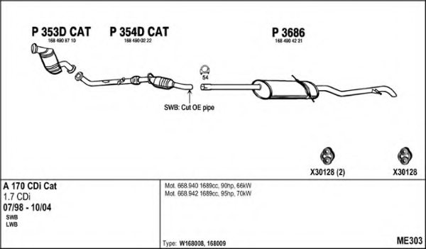 FENNO ME303 Exhaust System